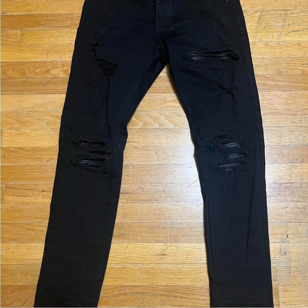 AMIRI Black Skinny Distressed Jeans
